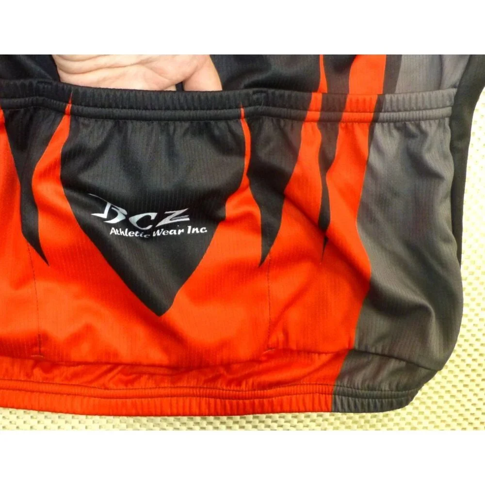 One-To-One Fitness Cycling Jersey Mens Red Black Graphic Mercedes-Benz BCZ - Picture 10 of 15